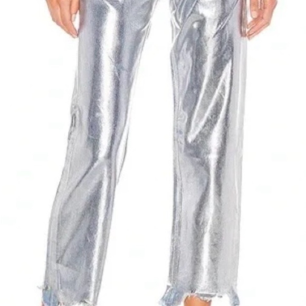 Free people metallic pants 27 nwot